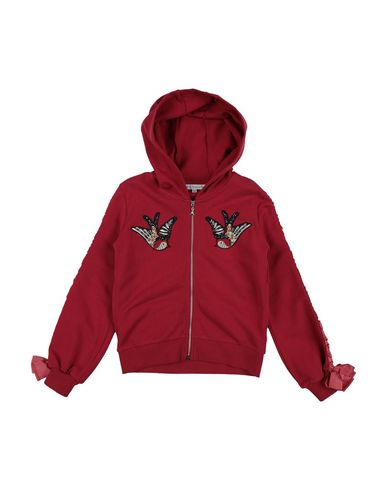 girls red zip up hoodie