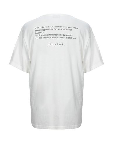 Shop Throwback . Man T-shirt White Size L Cotton