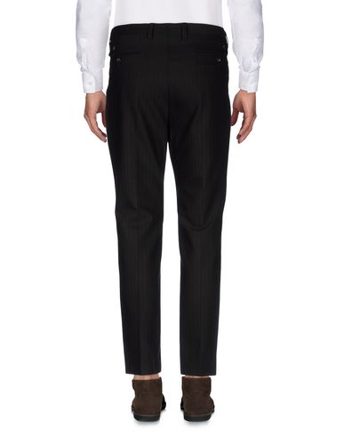 DOLCE & GABBANA DOLCE & GABBANA MAN PANTS DARK BROWN SIZE 36 COTTON, VIRGIN WOOL