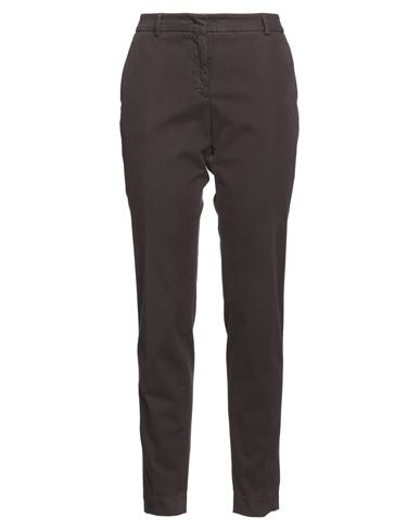 Shop Incotex Woman Pants Dark Brown Size 12 Cotton, Elastane