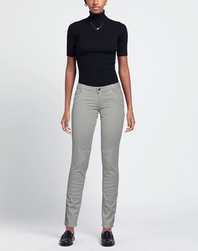 SIVIGLIA SIVIGLIA WOMAN PANTS GREY SIZE 27 COTTON, ELASTANE
