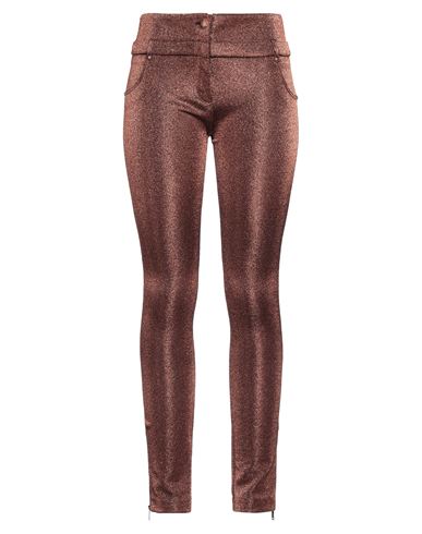 PINKO PINKO WOMAN PANTS COPPER SIZE 2 COTTON, POLYAMIDE, POLYESTER