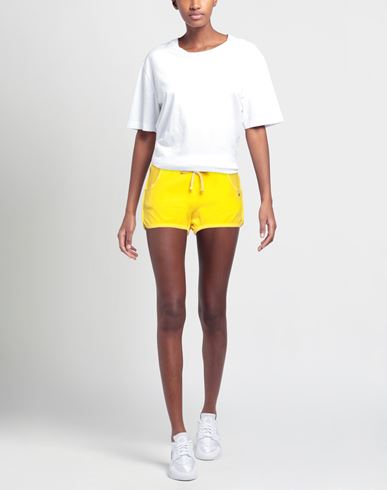 Shop Fornarina Woman Shorts & Bermuda Shorts Yellow Size M Cotton, Nylon, Elastane