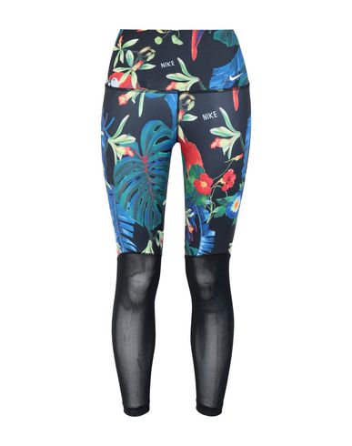 nike black hyper femme floral logo leggings