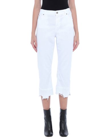 Shop Dondup Woman Pants White Size 25 Cotton, Elastane