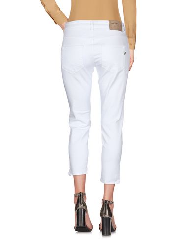 Shop Dondup Woman Pants White Size 32 Cotton, Elastane