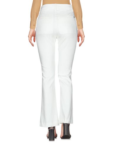 Shop Dondup Woman Pants White Size 28 Cotton, Polyamide, Elastane