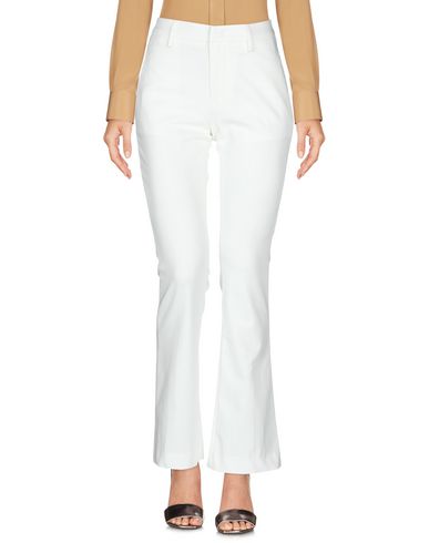 Shop Dondup Woman Pants White Size 28 Cotton, Polyamide, Elastane