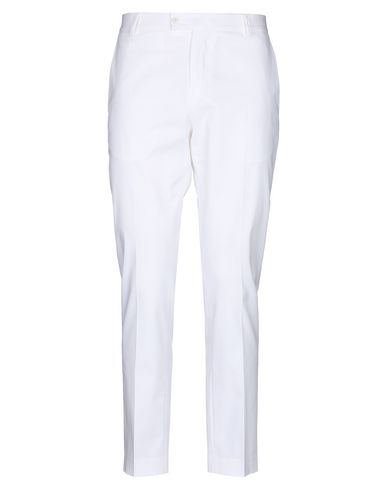 Shop Daniele Alessandrini Man Pants White Size 34 Cotton, Elastane