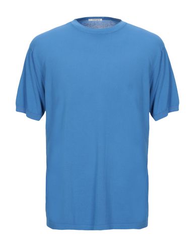 Shop Kangra Cashmere Kangra Man Sweater Azure Size 42 Cotton In Blue