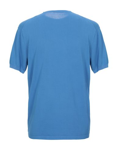 Shop Kangra Cashmere Kangra Man Sweater Azure Size 42 Cotton In Blue