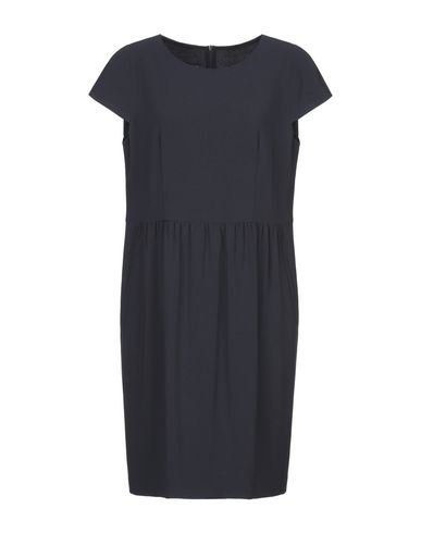 Shop Emporio Armani Woman Mini Dress Midnight Blue Size 4 Virgin Wool, Elastane