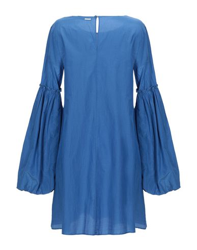 Shop Aglini Woman Mini Dress Azure Size 4 Cotton, Silk In Blue