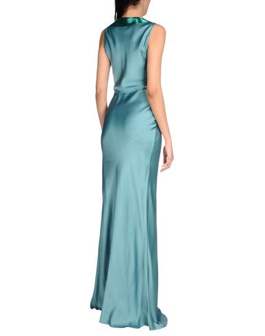 JOHN GALLIANO Long Dress in Turquoise | ModeSens