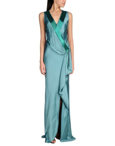 JOHN GALLIANO Long Dress in Turquoise | ModeSens