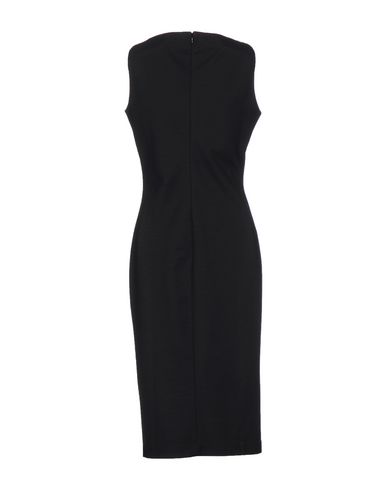 DSQUARED2 DSQUARED2 WOMAN MIDI DRESS BLACK SIZE M POLYESTER, VIRGIN WOOL, POLYAMIDE, ELASTANE