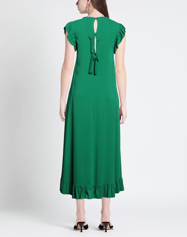 Shop Twinset Woman Maxi Dress Emerald Green Size 10 Viscose, Elastane