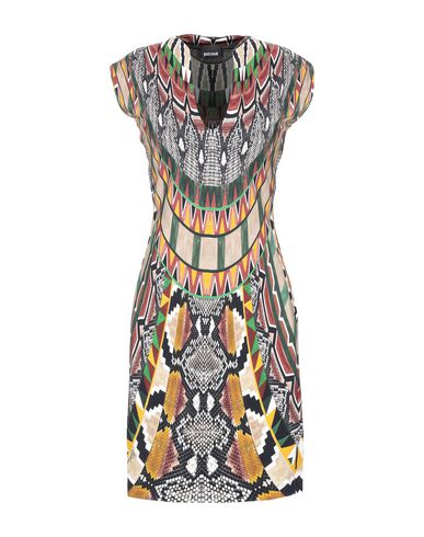 Just Cavalli Short Dress In Brown | ModeSens