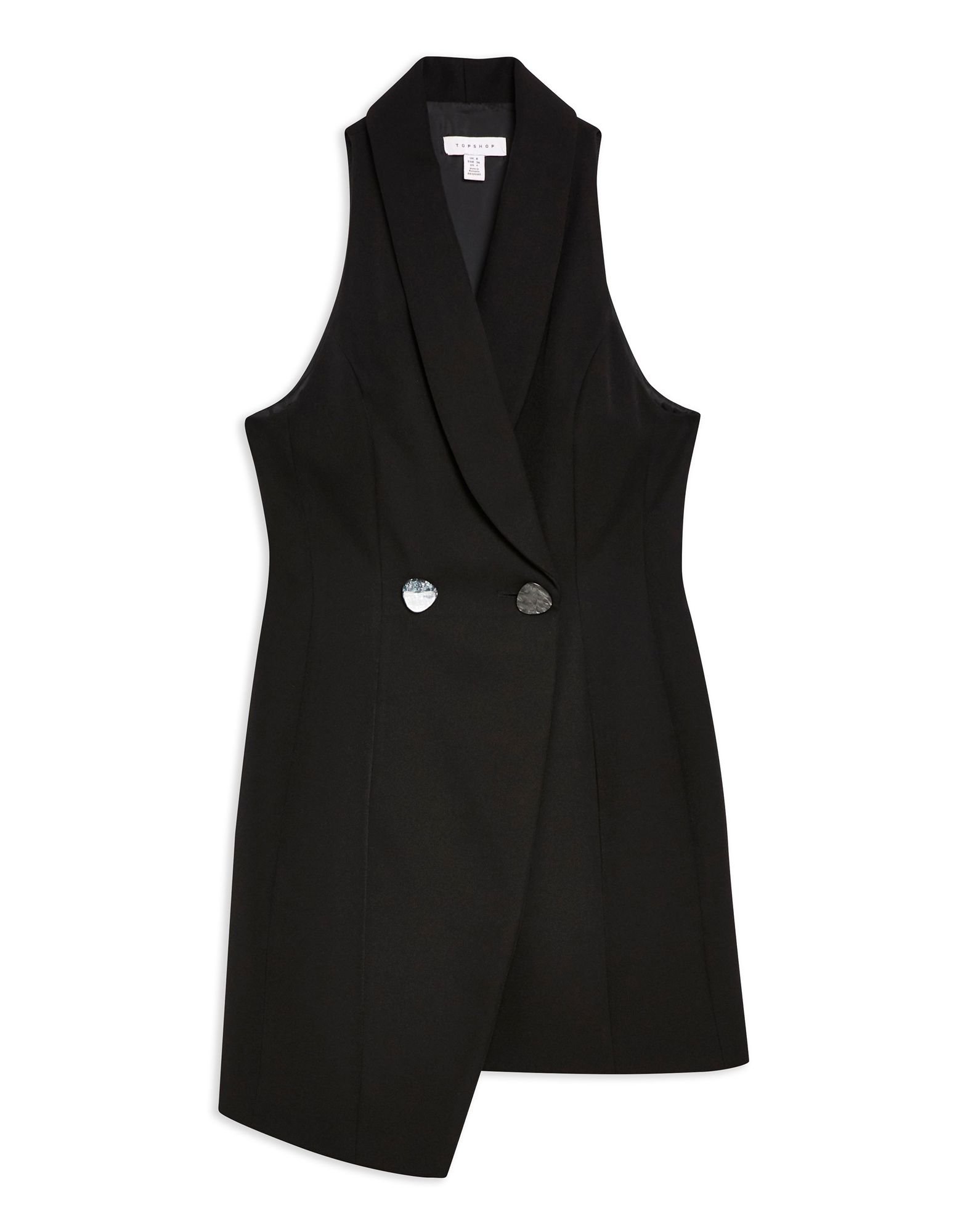 topshop white tuxedo dress