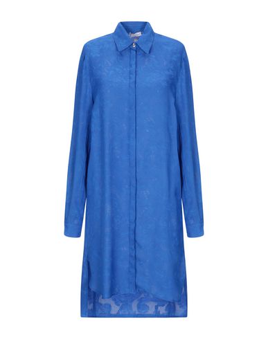 Versace Solid Color Shirts & Blouses In Azure