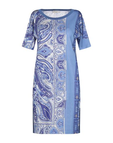 Etro Short Dress In Azure | ModeSens