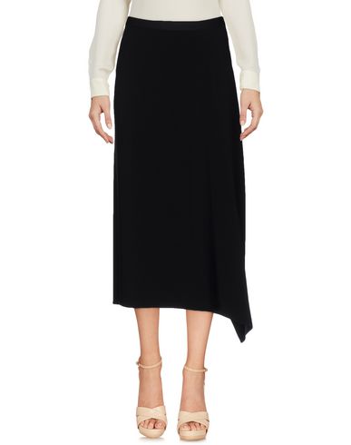 HELMUT LANG HELMUT LANG WOMAN MIDI SKIRT BLACK SIZE S VISCOSE, ACETATE