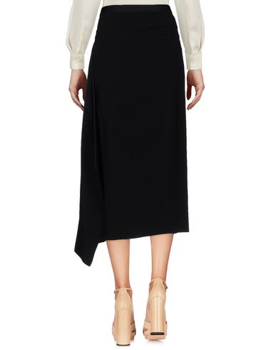 HELMUT LANG HELMUT LANG WOMAN MIDI SKIRT BLACK SIZE S VISCOSE, ACETATE