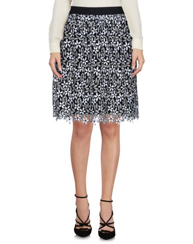 Self-Portrait Daisy Lace A-Line Skirt, Black/White | ModeSens