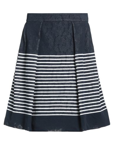 ERMANNO SCERVINO ERMANNO SCERVINO WOMAN MINI SKIRT MIDNIGHT BLUE SIZE 4 COTTON, POLYAMIDE,35396308RW 4