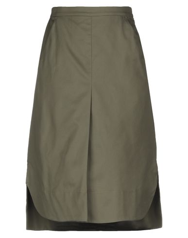 Jil Sander Knee Length Skirt In Military Green | ModeSens