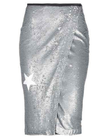 Shop 8pm Woman Midi Skirt Silver Size Xs Polyester, Polyamide