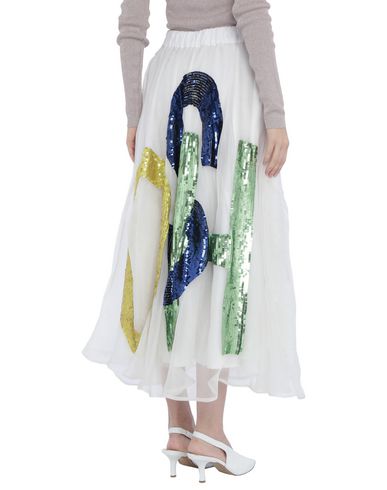 Shop P.a.r.o.s.h P. A.r. O.s. H. Woman Maxi Skirt Ivory Size Xs Silk, Polyamide In White