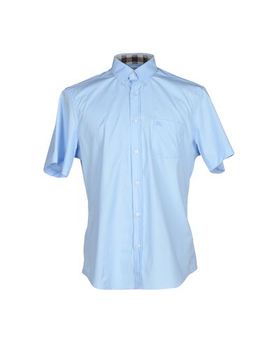 sky blue burberry shirt