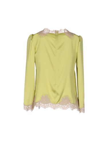 DOLCE & GABBANA DOLCE & GABBANA WOMAN BLOUSE ACID GREEN SIZE 2 SILK, COTTON, POLYAMIDE, ELASTANE