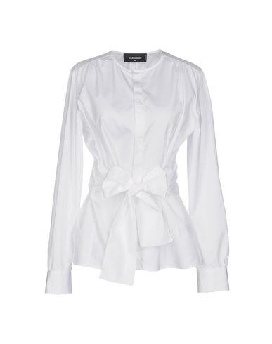 Dsquared2 Solid Color Shirts & Blouses In White | ModeSens
