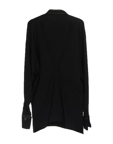 LOEWE LOEWE WOMAN BLOUSE BLACK SIZE 8 VISCOSE, VIRGIN WOOL