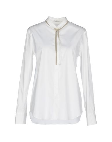 Brunello Cucinelli Solid Color Shirts & Blouses In White | ModeSens