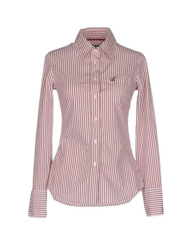 guess maroon striped shirt