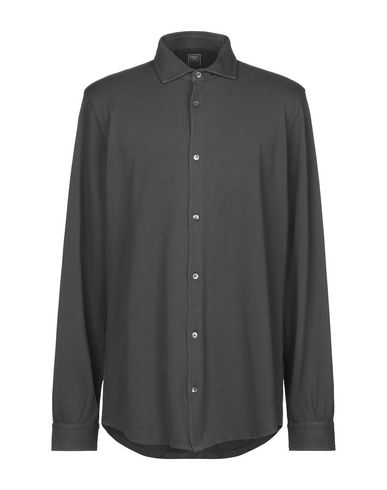 Fedeli Solid Color Shirt In Steel Grey