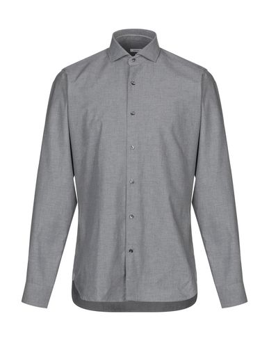 Caliban Solid Color Shirt In Grey | ModeSens