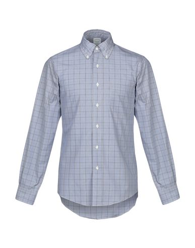 Brooks Brothers Checked Shirt In Slate Blue | ModeSens