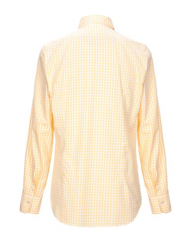 Shop Alessandro Gherardi Man Shirt Yellow Size 15 Cotton