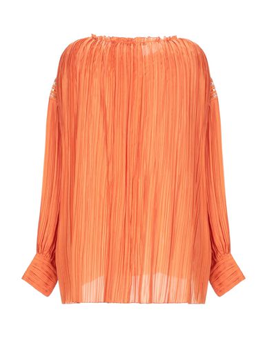 Shop Alberta Ferretti Woman Top Orange Size 4 Silk, Polyamide, Cotton