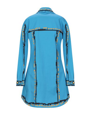 Shop Moschino Woman Mini Dress Azure Size 4 Cotton, Elastane In Blue