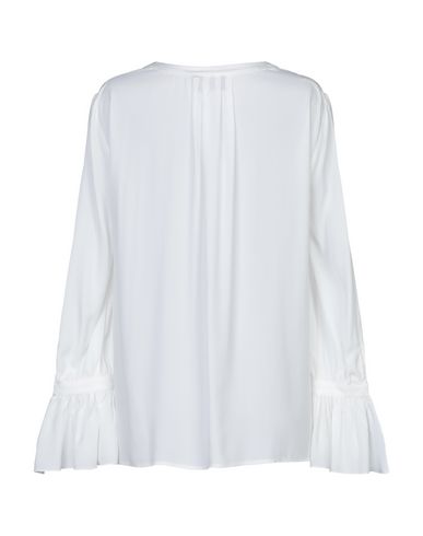 Shop Atos Lombardini Woman Top White Size 4 Acetate, Silk