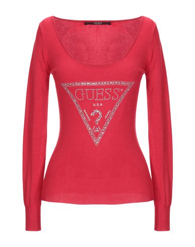 guess jumper red