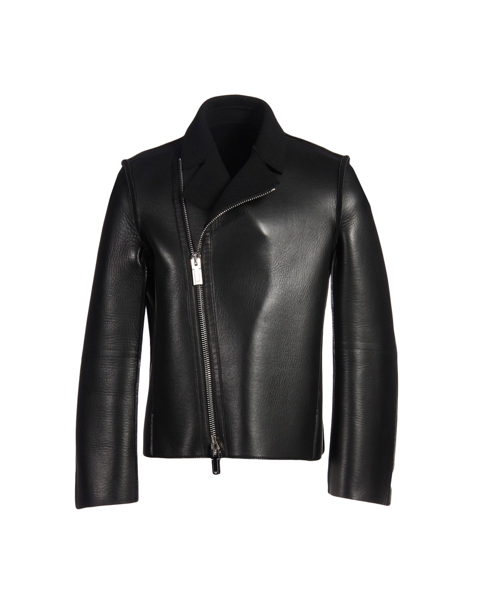 Emporio Armani Leather Jacket Coats Jackets Yoox Com
