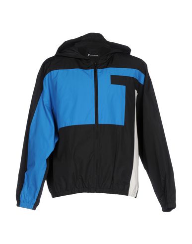 T BY ALEXANDER WANG Colorblocked Hooded Track Jacket in Black | ModeSens