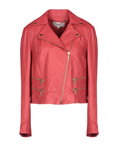 michael kors red leather jacket