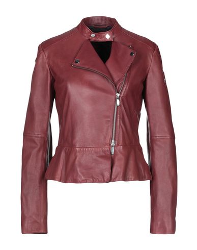 armani jeans leather jacket womens